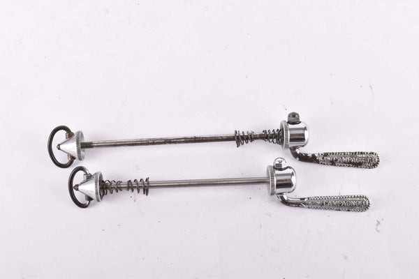 Campagnolo pre cpsc quick release set Record and Super Record, #1001/3 and #1006/8 front and rear Skewer from the 1950s - 1970s