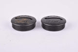 Black Ofmega plastic crank set dust caps