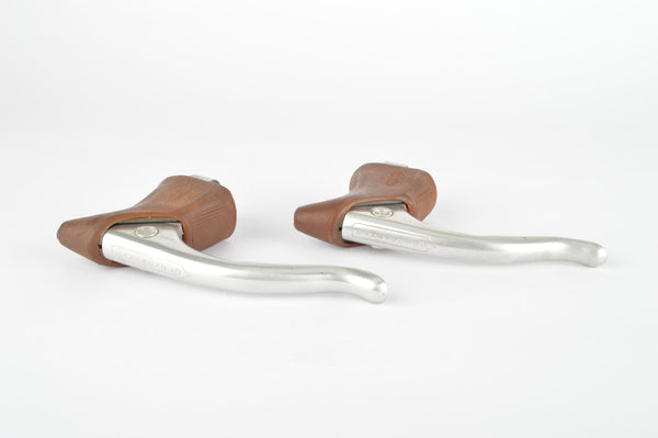 NOS Campagnolo (Nuovo) Record, Brake Lever Set #2030 with brown worldlogo hoods