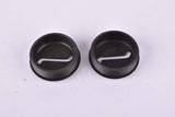 Black Ofmega plastic crank set dust caps
