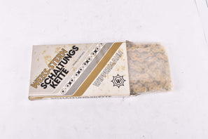 NOS/NIB 5-speed / 6-speed Wippermann Weiss-Stern (White  Star) Schaltungskette Nr. #117 golden Chain in 1/2" x 3/32" with 116 links