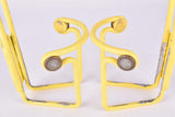 Yellow Elite Ciussi Silver Light Weigth Tubular Alu water bottle cage set