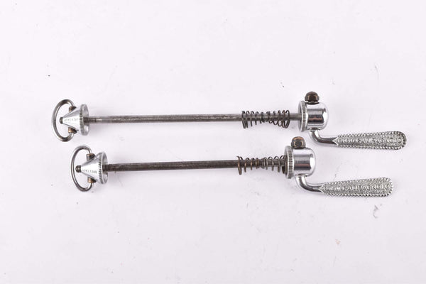 Campagnolo pre cpsc quick release set Record and Super Record, #1001/3 and #1006/8 front and rear Skewer from the 1950s - 1970s