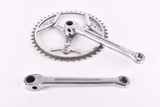 Magistroni fluted three arm cottered chromed steel single crankset with 44 teeth and 170mm length from the 1940s