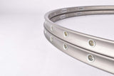 NOS Fiamme Hard Silver Tubular Rim Set in 28"/622mm with 36 holes from the 1980s