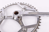 Magistroni fluted three arm cottered chromed steel single crankset with 44 teeth and 170mm length from the 1940s