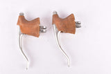 Suntour Superbe #CB-1000 non-aero brake lever set with brown hoods from the late 1970s
