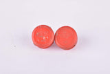 Red REG Pedal Toe Strap End Caps / Buttons pair