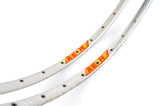 NEW AER silver tubular Rims 700c/622mm with 36 holes from the 1980s NOS