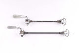 Campagnolo post CPSC quick release set Record and Super Record, #1001/3 and #1006/8x6 front and rear Skewer from the 1970s - 80s