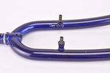 26" Dark Blue MTB Steel Fork with Eyelets for Fenders