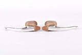 Campagnolo Record #2030 milled brake lever set with brown shield logo hoods from the 1980s