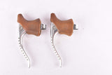 Campagnolo Super Record #4062 brake lever set with brown shield logo hoods from the 1980s