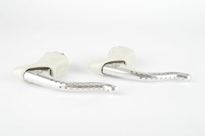 NOS Campagnolo Super Record Brake Lever Set #4062 with white shieldlogo hoods from the 1980s