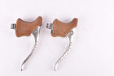 Campagnolo Super Record #4062 brake lever set with brown shield logo hoods from the 1980s
