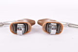 Campagnolo Record #2030 milled brake lever set with brown shield logo hoods from the 1980s