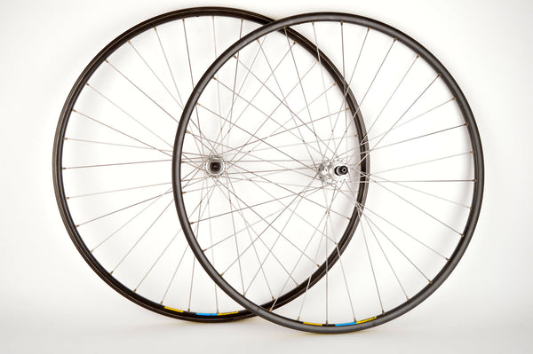Wheelset with Mavic Open Pro 4CD Clincher Rims and Campagnolo Croce D'Aune Hubs from 1980s