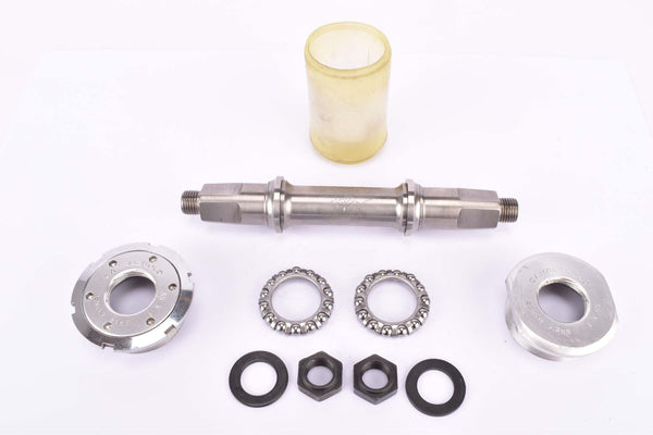 Campagnolo Super Record Strada #4031 second genaration titanium axle / spindle Bottom Bracket in 115 mm, with french thread from the 1980s