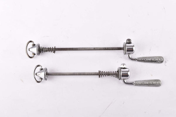 Campagnolo pre cpsc quick release set Record and Super Record, #1001/3 and #1006/8 front and rear Skewer from the 1950s - 1970s
