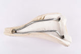 White Puch labled Selle San Marco Concor Supercorsa Laser Saddle from the 1980s - 1990s