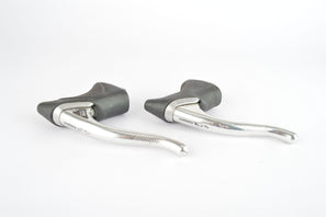 Shimano 105 #BL-1050 non-aero brake lever set with black hoods from the late 1980s