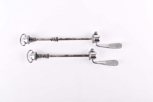 Campagnolo post CPSC quick release set Record and Super Record, #1001/3 and #1006/8 front and rear Skewer from the 1970s - 80s