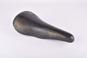 Black Cinelli Unicanitor leather Saddle from the 1970s - 1980s