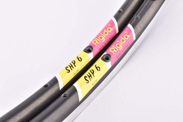 NOS black Rigida SHP 6 V-Profile aero clincher rim Set in 700c/622mm with 36 holes