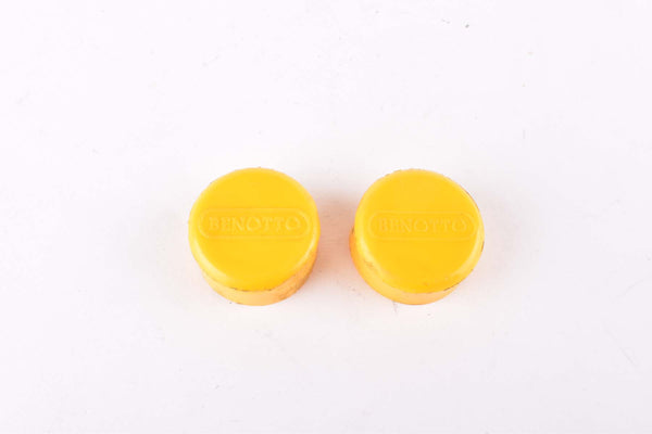 Yellow Benotto handlebar end plugs