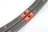 NEW Nisi dark anodized G27 tubular Rims 700c/622mm with 32 holes from the 1980s NOS