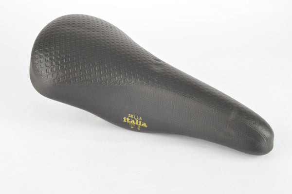 NOS Selle Italia Ti saddle in black, including seatpostclamp