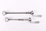 Campagnolo post CPSC quick release set Record and Super Record, #1001/3 and #1006/8x6 front and rear Skewer from the 1970s - 80s