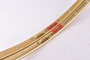 NOS golden anodized Mavic Record du Monde de´l Heure Tubular Rim Set 28"/622mm with 36 holes from the 1970s - 1980s