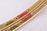 NOS golden anodized Mavic Record du Monde de´l Heure Tubular Rim Set 28"/622mm with 36 holes from the 1970s - 1980s