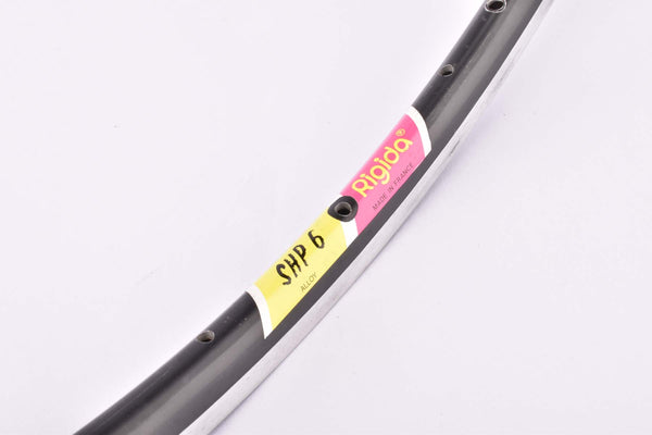 NOS black Rigida SHP 6 single V profile aero clincher rim in 700c/622mm with 32 holes