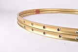 NOS golden anodized Mavic Record du Monde de´l Heure Tubular Rim Set 28"/622mm with 36 holes from the 1970s - 1980s
