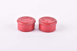 Red Cinelli handlebar end plugs form the 1950s / 60s