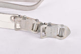 NOS White Record Leather toe clip straps
