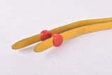 NOS Yellow REG Leather toe clip straps from the 1970s - 1980s
