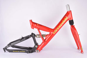 Cannondale Super V3000 Mountainbike frame in 42.5 cm (c-t) with Aluminium Over Size tubing from the 1990s - defective