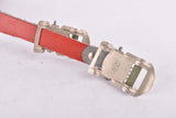 NOS Red REG Leather toe clip straps from the 1970s - 1980s