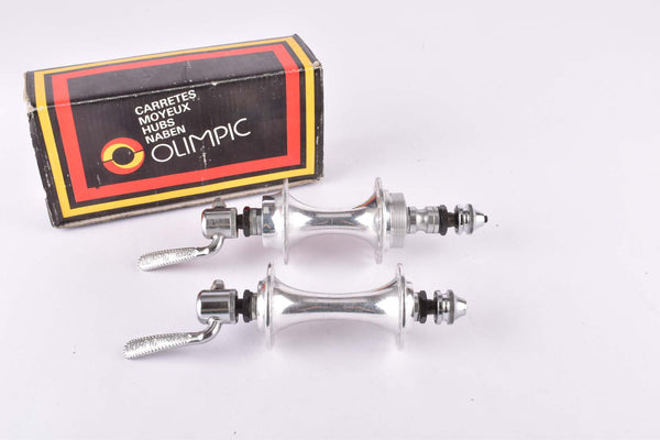 NOS Olimpic Hiperbolico Low Flange Hub Set with 36 holes and english thread from 1980s