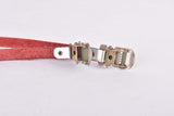 NOS Red REG Leather toe clip straps from the 1970s - 1980s