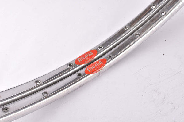 NOS Rigida AL 1320 Clincher Rim Set in 28"/622mm with 36 holes from the 1970s