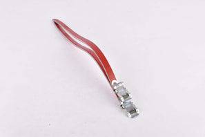 NOS Red REG Leather toe clip straps from the 1970s - 1980s