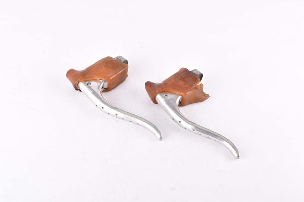 Universal Mod. 125 drilled Brake Lever Set from the 1970s with brown hoods