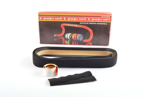 NOS/NIB Georges Sorel imitation leather handlebartape in black from the 70s -80s