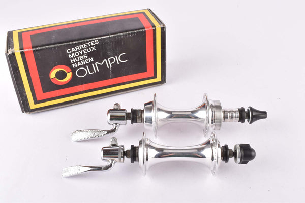 NOS Olimpic Hiperbolico Low Flange Hub Set with 36 holes and english thread from 1980s