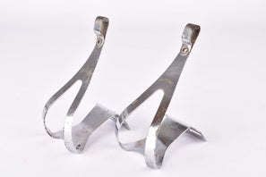 Francesco Moser labled chromed steel Toe-Clip set in M from the 1980s