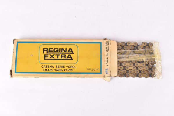 NOS/NIB 5-speed / 6-speed Regina Extra 50 Oro Chain in 1/2" x 3/32" with 114 links from the 1970s - 1980s